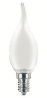 E14 - CEN INSM1C-041440 LED FILAMENT SVÍČKA PLAMEN SATÉN 4W E14 4000K 470Lm 360d 35x118mm IP20  - CENTURY