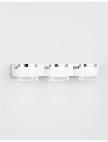 K zrcadlu - NV 9122331 Nástěnné svítidlo nad zrcadlo SABIA chrom hliník a akryl LED 15W 220-240V 3000K IP44 - NOVA LUCE - foto 1