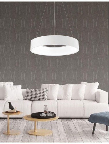 Kruhová - NV 6167205 Závěsné svítidlo RANDO matný bílý hliník a akryl LED 42W 230V 3000K IP20 - NOVA LUCE - foto 1