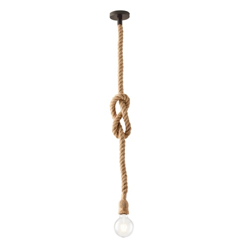 Dekorativní - FAN I-ROPE-S1 Závěsné svítidlo Rope černá, patice E27, délka 150 cm - FANEUROPE - foto 1
