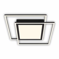 Hranatá - BRILO 3740-015 LED stropní svítidlo, 51,5 cm, 50 W, 5000 lm, černá mat - BRILO