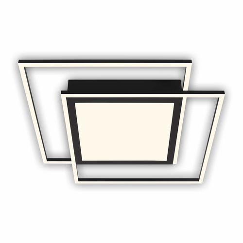 Hranatá - BRILO 3740-015 LED stropní svítidlo, 51,5 cm, 50 W, 5000 lm, černá mat - BRILO - foto 1