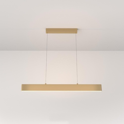 Podélná - M P010PL-L23G3K Závěsné svítidlo Step 3000K 23W teplá bílá 1100lm zlatá kov přímé a nepřímé osvětlení  - MAYTONI - foto 1