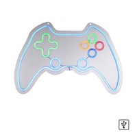 Dekorativní - LD 85022-70 NEON-GAMER LED nástěnné svítidlo vícebarevné motiv gamepad ovladače USB dekorace - LEUCHTEN DIREKT / JUST LIGHT