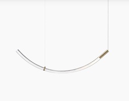 Dekorativní - BOMMA 1/48/99369/A/SPRLW/989/BG/2,5… Závěsné svítidlo FLARE curved C zlaté bez rozety DALI - BOMMA