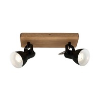 Bodová - BRILO 2902-025 Bodové svítidlo 28 cm 2xGU10 35W černá - BRILO