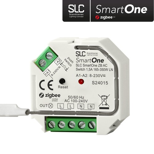 Stmívače - SLC S24015 SLC SmartOne Zigbee On/Off AC 1,8A 400W Built-In Switch - TLG - foto 1