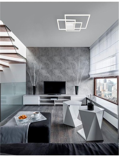 Hranatá - NV 8160161 Stropní svítidlo BILBAO bílý hliník a akryl LED 42W 230V 3000K IP20 - NOVA LUCE - foto 1