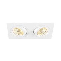 Hranatá - LA 1008513 NEW TRIA® 155 zapuštěné stropní svítidlo, čtvercové, 3000K, dvoulampa, PHASE, 38°, bílé - BIG WHITE (SLV)
