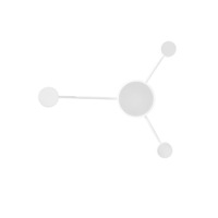 Dekorativní - FAN LED-ETERE-PL3 BCO Nástěnné LED svítidlo ETERE bílá, 12 W, 1620 lm, CCT, 53 x 46 cm - FANEUROPE