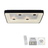 Hranatá - LD 14385-18 VERTIGO LED stropní svítidlo černá hranaté křišťálový efekt stmívatelné CCT 2700-5000K - LEUCHTEN DIREKT / JUST LIGHT
