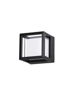 Nástěnná - NV 9207616 Venkovní nástěnné svítidlo AGOSTO černý hliník a akrylový difuzor LED 6W 3000K 100-240V 120st. IP54 - NOVA LUCE