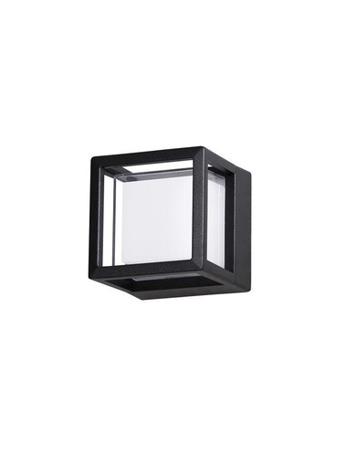 Nástěnná - NV 9207616 Venkovní nástěnné svítidlo AGOSTO černý hliník a akrylový difuzor LED 6W 3000K 100-240V 120st. IP54 - NOVA LUCE - foto 1