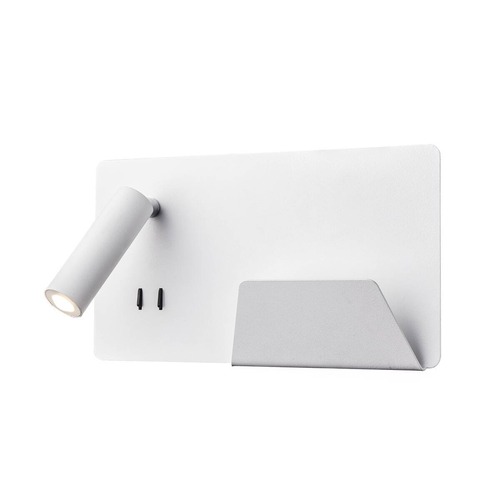 Bodová - LA 1003458 SOMNILA SPOT vnitřní nástěnné svítidlo LED 3000K, bílá, verze vpravo vč. USB přípojky - BIG WHITE (SLV) - foto 1