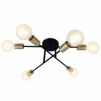 Dekorativní - BRI 3868-065 Stropní svítidlo, pr. 55,5 cm, max. 60 W, černá-zlatá - BRILONER