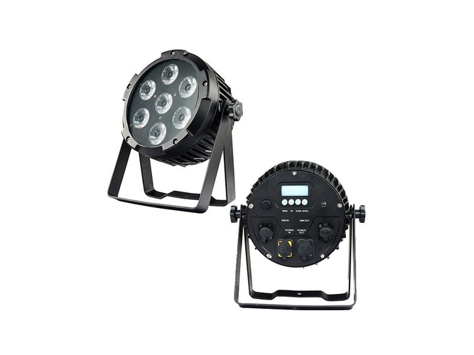 Jevištní efekty - 7 * 12W RGBWA + UV 6 V 1 LED PAR - Bezdrátová baterie IP54 - foto 1