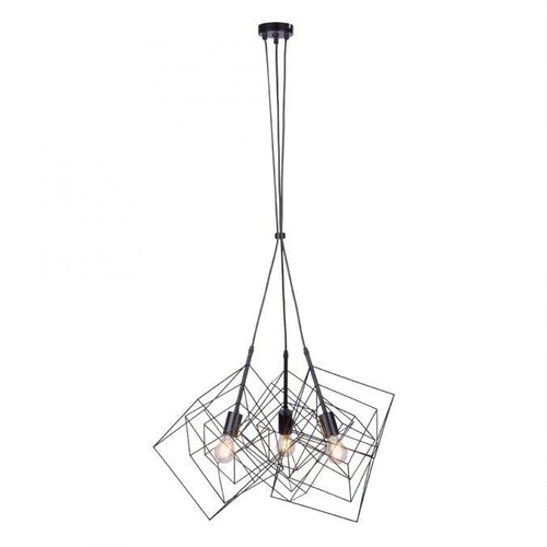 Vícečetná - LD 15490-18 SKELETTON Závěsné svítidlo v černé barvě s kovovým tělem v trendy retro designu - LEUCHTEN DIREKT / JUST LIGHT - foto 1