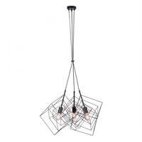 Vícečetná - LD 15490-18 SKELETTON Závěsné svítidlo v černé barvě s kovovým tělem v trendy retro designu - LEUCHTEN DIREKT / JUST LIGHT