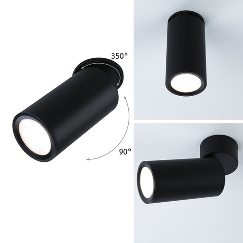 Kruhová - P 93088 LED vestavné svítidlo 3-krokové-stmívatelné Turnal kruhové 60mm 90° Coin 6W 230V stmívatelné 2700K černá mat - PAULMANN - foto 1