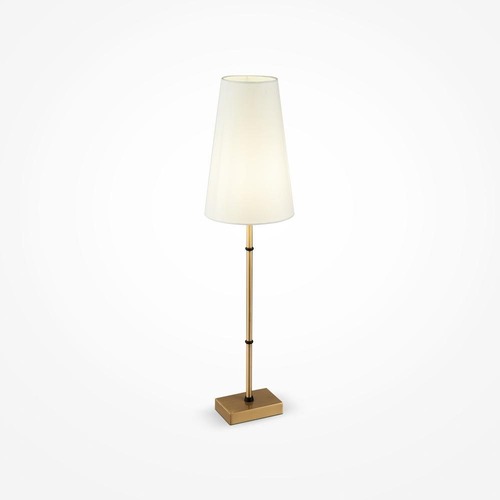 Stolní lampy dekorační - M H001TL-01BS Stolní lampa Zaragoza 40W E14 bílá mosaz kov látka - MAYTONI - foto 1