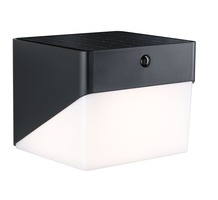 Nástěnná - P 95746 Hybrid LED venkovní nástěnné svítidlo Lioren domovní 230V + solární IP44 hranaté 170x170mm 3000K 2,3W 230V černá - PAULMANN