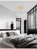 Hranatá - NV 9508432 Stropní svítidlo BILBAO plátkovaný zlatý hliník a akryl LED 55W 230V 3000K IP20 stmívatelné - NOVA LUCE