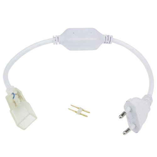 Spotřební materiál a příslušenství - LED Flex Neonový vstupní kabel + konektor + zástrčka - foto 1