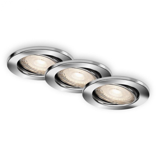 Kruhová - BRI 7220-038 3ks sada LED vestavné svítidlo, pr. 8,6 cm, 5 W, chrom - BRILONER - foto 1