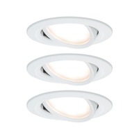 Koupelnová - P 93485 Vestavné svítidlo LED Nova kruhové 3x6,5W bílá mat nastavitelné 3-krokové-stmívatelné - PAULMANN