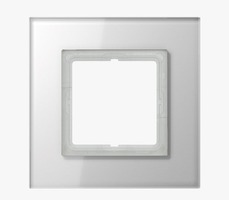 Vypínače a zásuvky - JU LSP981GLWW Rámeček sklo alpská bílá LSP 981 GL WW - JUNG