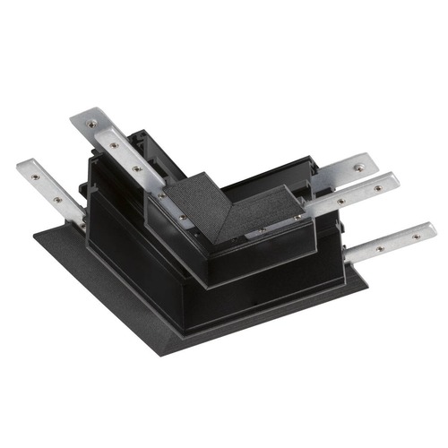 Lištové Magnetic SLV - LA 1006589 L-spojka mechanická 48 V TRACK, pro montážní lištu hlub., vpravo, černá - BIG WHITE (SLV) - foto 1
