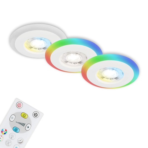 Kruhová - BRI 7040-036 LED vestavná svítidla sada, pr.8,4 cm, 3x LED, 5 W, 460 lm, bílé - BRILONER - foto 1