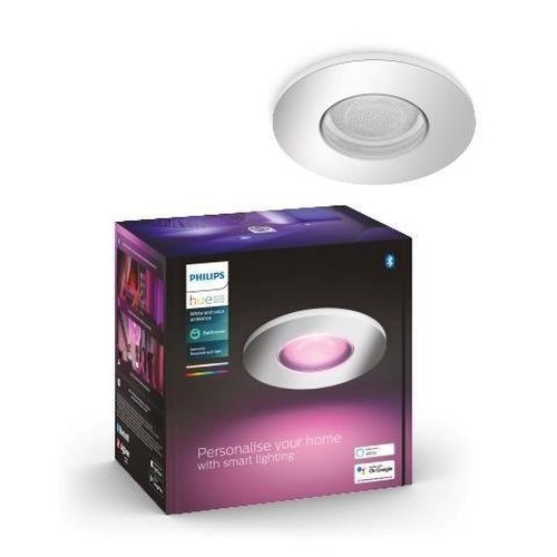 SmartHome Paul Neuhaus - PH 8719514355347 Hue Bluetooth LED White and Color Ambiance Koupelnové podhledové svítidlo Philips Xamento 8719514355347 GU10 5,7W 806lm 2000-6500K RGB IP44 9,3cm chromové, stmívatelné - PHILIPS (929003074701) - foto 1