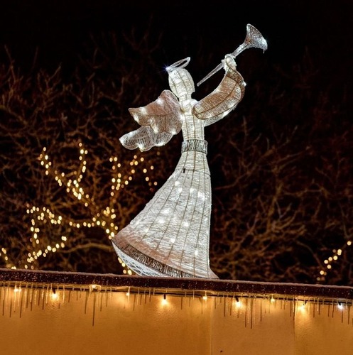 Venkovní dekorace - DLED 3DA1 DECOLED Světelný vánoční anděl, 122 cm, ledově bílá, 120 LED - foto 1
