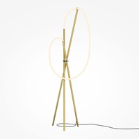 Stojací lampy - M MOD369FL-L36BS3K Stojací lampa Crochet 3000K 36W teplá bílá 2500lm černá/mosaz hliník stmívatelná - MAYTONI