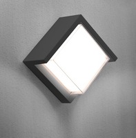 Nástěnná - CEN PACGR-101640 PURA LED venkovní nástěnné svítidlo Cube šedá 10W 4000K IP65  - CENTURY
