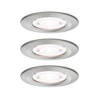 Koupelnová - P 92338 LED vestavné svítidlo Nova GU10 Flat nevýklopné IP44 3x4,9W 230V 4000K kov kartáčovaný - PAULMANN