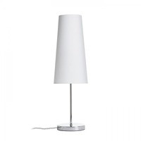 Stolní lampy dekorační - RED R14049 NYC/CONNY 15/30 stolní Polycotton bílá/chrom 230V E27 7W - RED - DESIGN RENDL