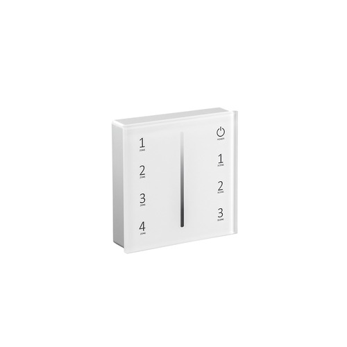 Ovladače - FAN RF-WALLPAD-1CH Nástěnný ovladač RF 2,4 GHz DIMMER VARIALUCE 4 zóny 1 kanál, 8,6 x 8,6 x 3,6 cm - FANEUROPE - foto 1
