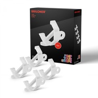 Úchyty a držáky pro Al profily - BRI 2160000 BRILONER Pimp Your Stripe 4ks sada rohový držák, pro hliníkový profil, transparentní 2160000