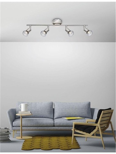 Bodová - NV 660004 Bodové svítidlo BASE nikl satén kov GU10 4x5W IP20 bez žárovky - NOVA LUCE - foto 1