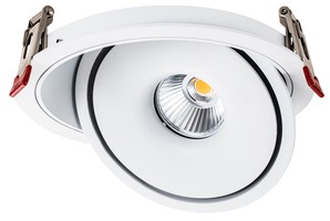 LED svítidla COB - LED COB Downlight 10W ROUND ROTATABLE BÍLÁ - BRIDGELUX