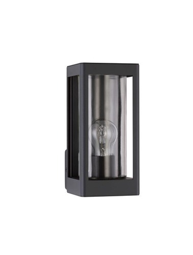 Nástěnná - NV 9060192 Venkovní nástěnné svítidlo FIGO tmavě šedý hliník a čiré sklo E27 1x12W 220-240V bez žárovky IP54 - NOVA LUCE - foto 1