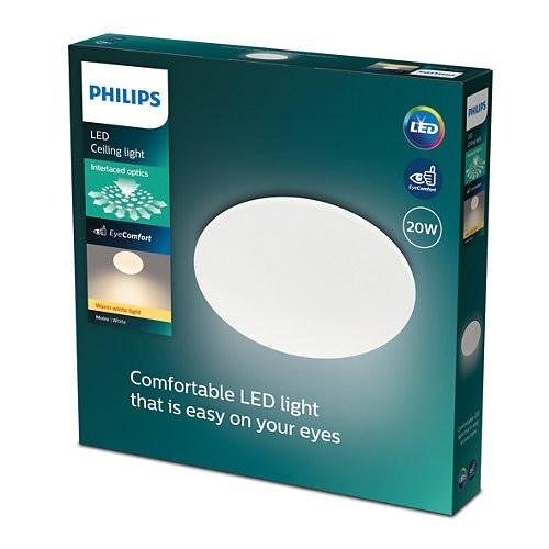 Plafoniéry - PH 8719514335110 Moire SVÍTIDLO STROPNÍ LED 20W 2000lm 2700K, bílá - PHILIPS (929002622101) - foto 1