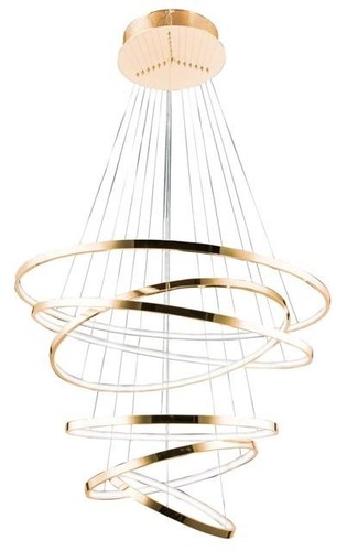 Kruhová - AZZ AZ2921 LED Závěsné svítidlo Azzardo Wheel 6 Long Dimm gold AZ2921 140W 8400lm 3000K IP20 85cm stmívatelné zlaté - AZZARDO - foto 1