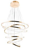 Kruhová - AZZ AZ2921 LED Závěsné svítidlo Azzardo Wheel 6 Long Dimm gold AZ2921 140W 8400lm 3000K IP20 85cm stmívatelné zlaté - AZZARDO