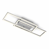 Hranatá - BRILO 3774019 LED stropní svítidlo, 56 cm, paměť, 30W, 2850lm, hliník - BRILO