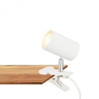 Stolní lampy s klipem - BRI 2766016 Klem lampička na stůl, nastavitelná, s klipsem, bílé - BRILONER
