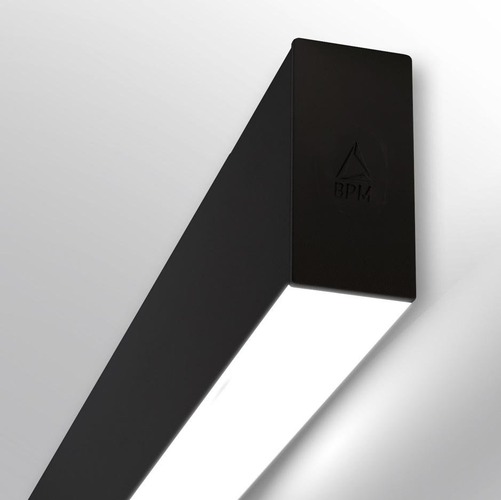 Podélná - BPM 10215.03.WS.BK-BK.OP.ST.9.30 Nástěnné svítidlo ALBA DOUBLE 608mm 2x 24W černé / opál - BPM - foto 1