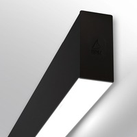 Podélná - BPM 10215.03.WS.BK-BK.OP.ST.9.30.UP Nástěnné svítidlo ALBA DOUBLE 568mm 2x12W černé / opál - BPM